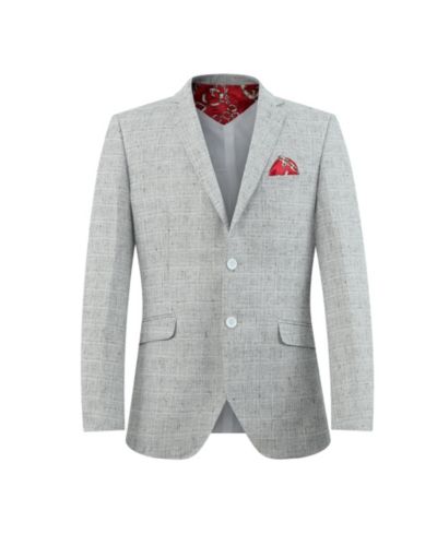 Elie Balleh Boys Silver Slim Fit Melange Jacket