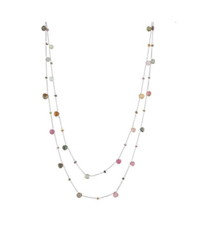 Spero London Колье из стерлингового серебра с турмалином double layer