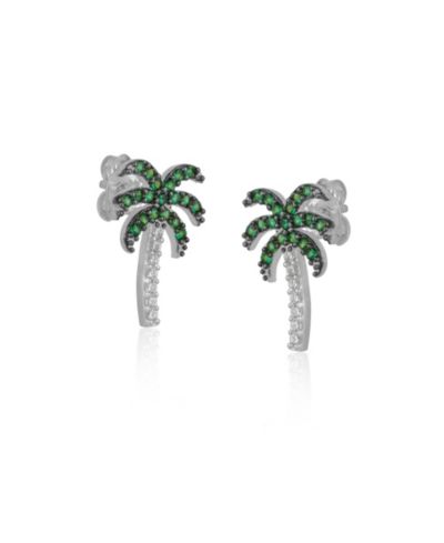 Spero London Palm Tree Sterling Stud Earring