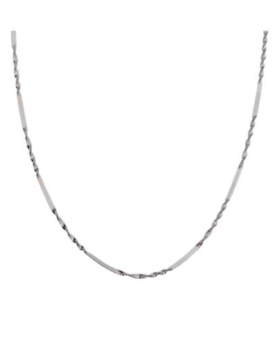 Spero London Half Twisted Sterling Chain Necklace
