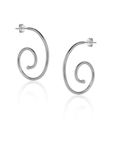 Spero London Spiral Sterling Stud Earrings