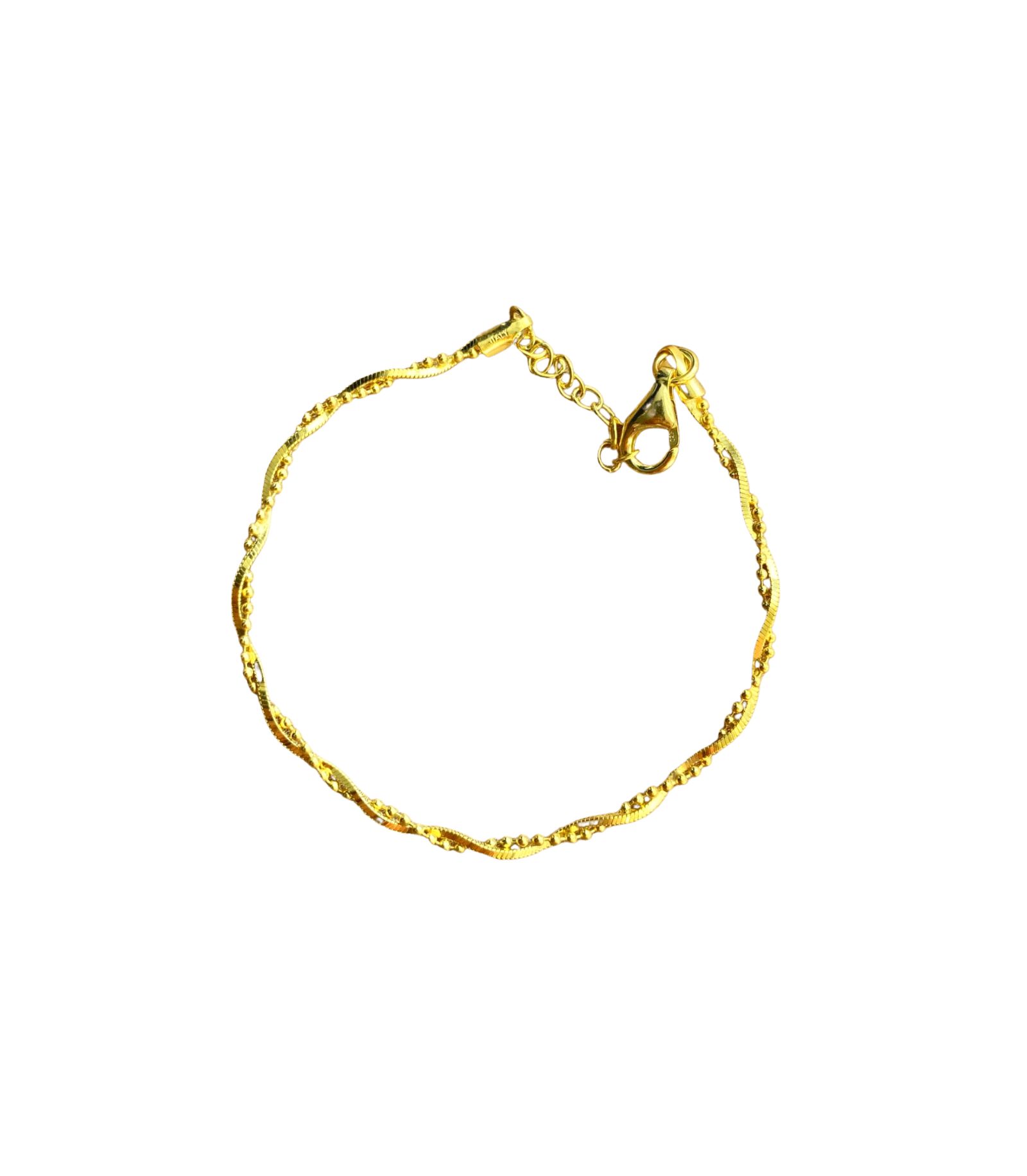 Spero London Bead Chain Twisted Sterling Bracelet