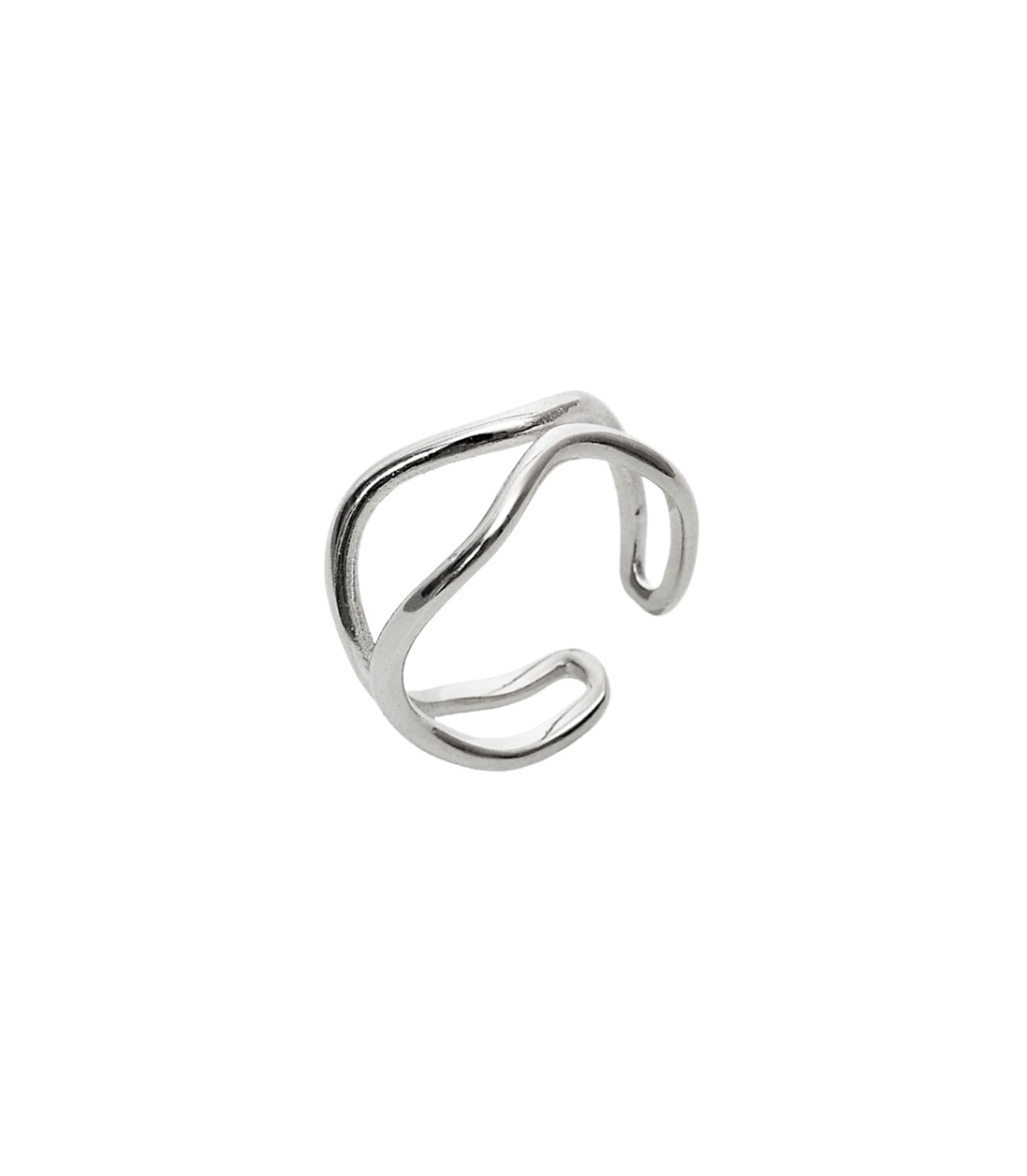 Кольцо Spero London Wavy Lines Sterling Wave