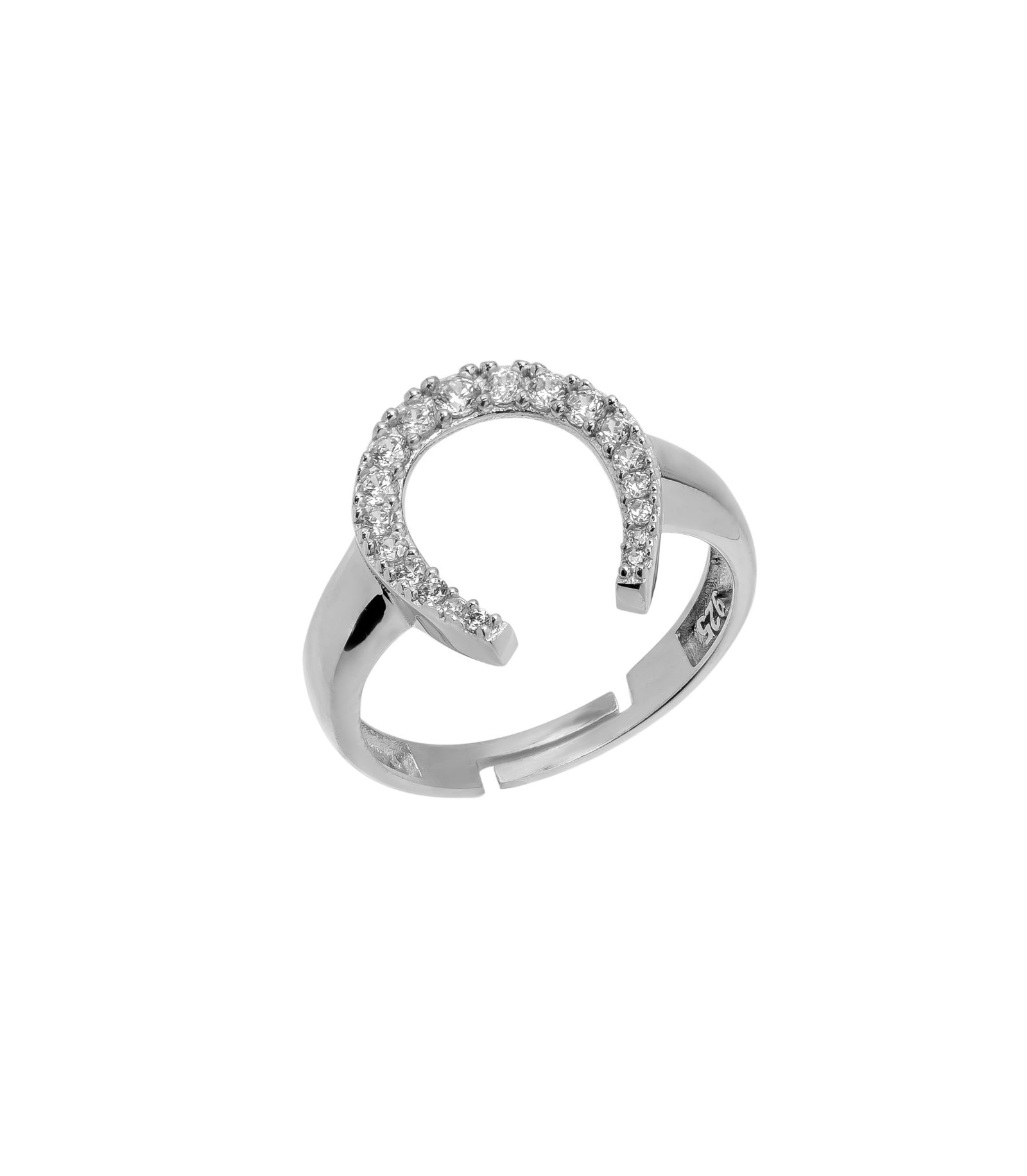 Spero London Sterling Horseshoe Equestrian Ring