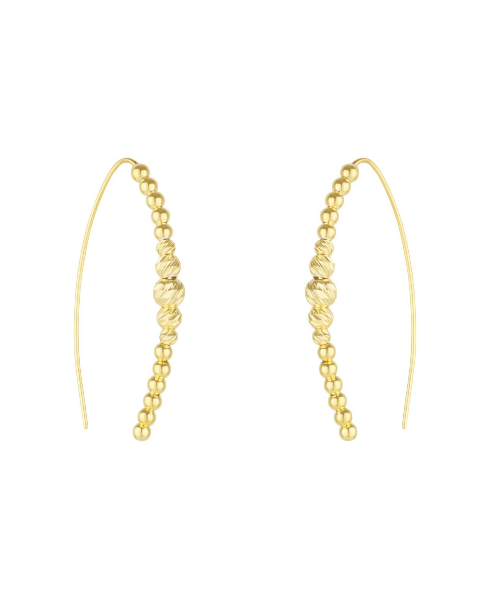 Spero London Beaded Pull Through Sterling Earrings