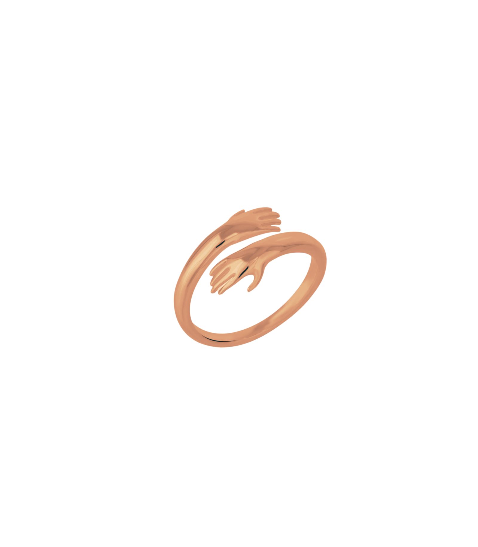 Spero London Hug Ring With Hands Sterling and Plated