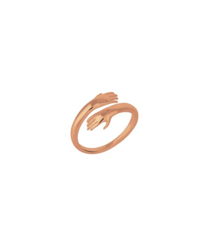 Кольцо Spero London Hug Ring с руками из стерлингового серебра и напыления