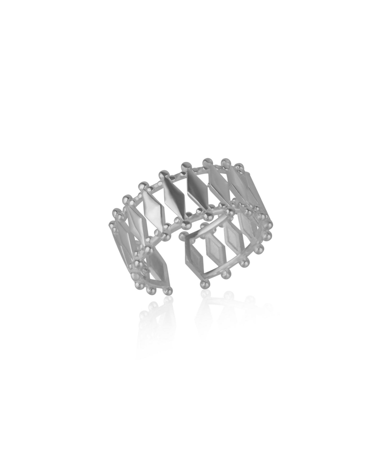 Серебряное кольцо Spero London Multiple Quad Bar