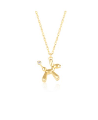 Ожерелье Spero London Balloon Dog Poodle из стерлингового серебра