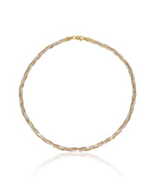 Spero London and Spiral Sterling серебряное плоское ожерелье