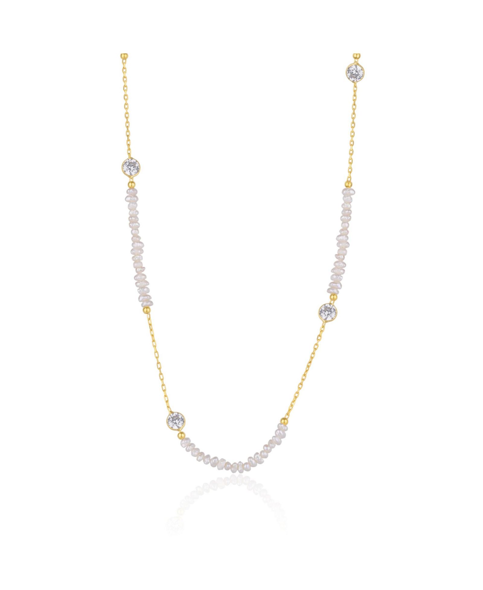 Spero London жемчужное ожерелье Baroque Irregular Sterling Chain