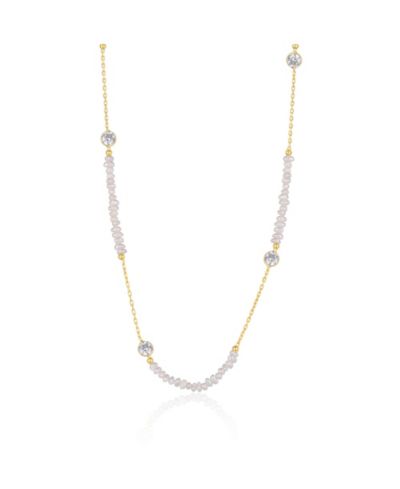 Spero London жемчужное ожерелье Baroque Irregular Sterling Chain