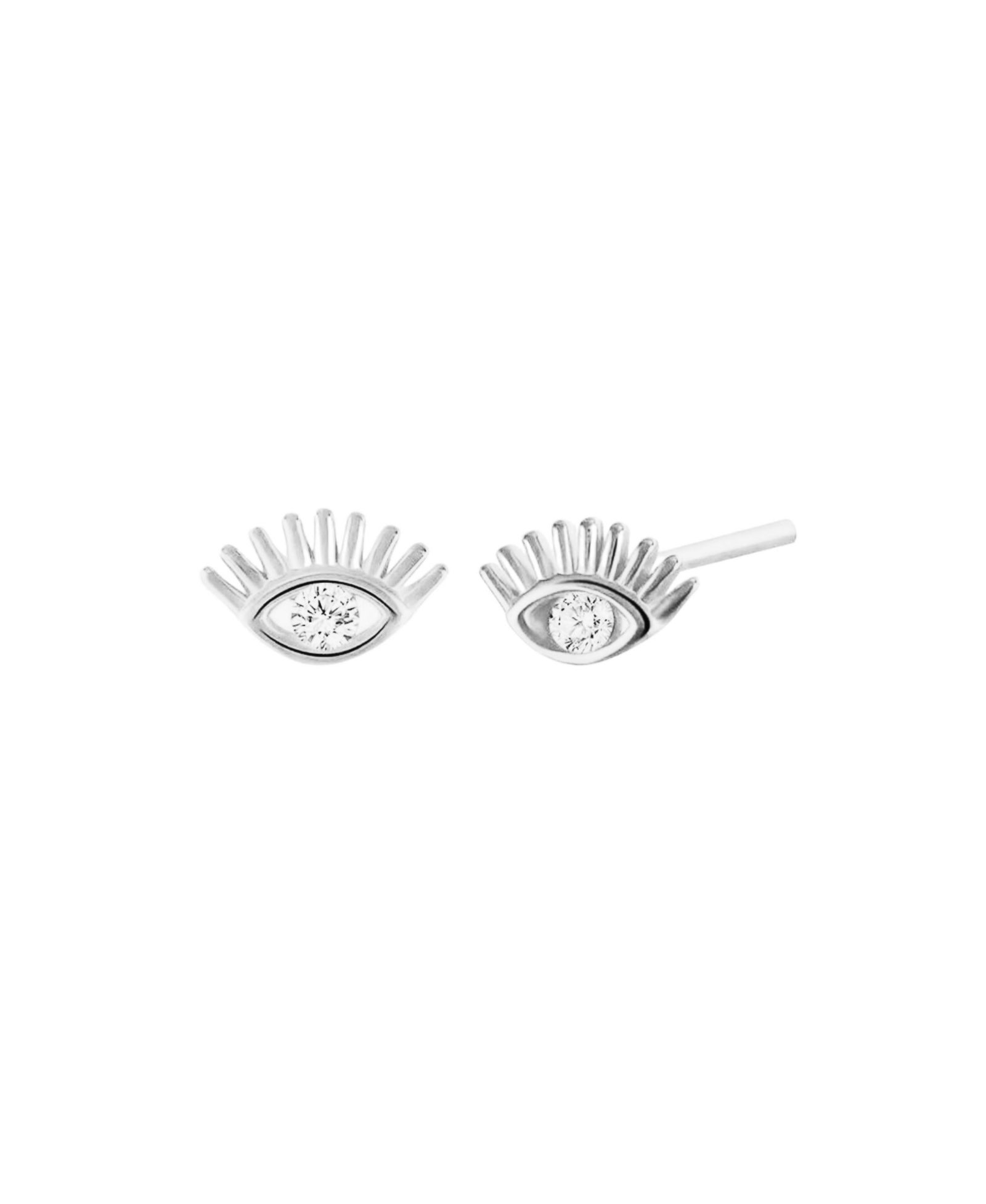 Spero London серьги-гвоздики Eye Stud из стерлингового серебра
