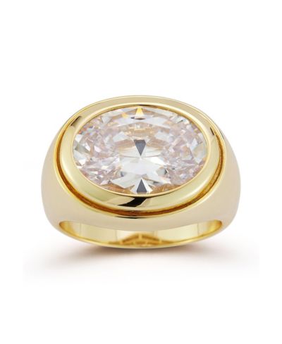 Кольцо Rachel Zoe Plated Sterling Oval Signet Ring