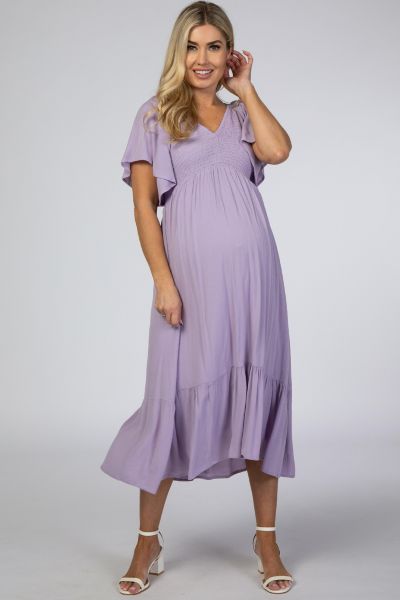 Женское платье Pinkblush Women's Lavender Smocked Ruffle