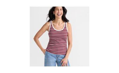 Lands' End Женский топ-майка Pointelle Rib UNeck