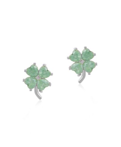 Серьги-гвоздики Spero London Four Leaves Clover Sterling