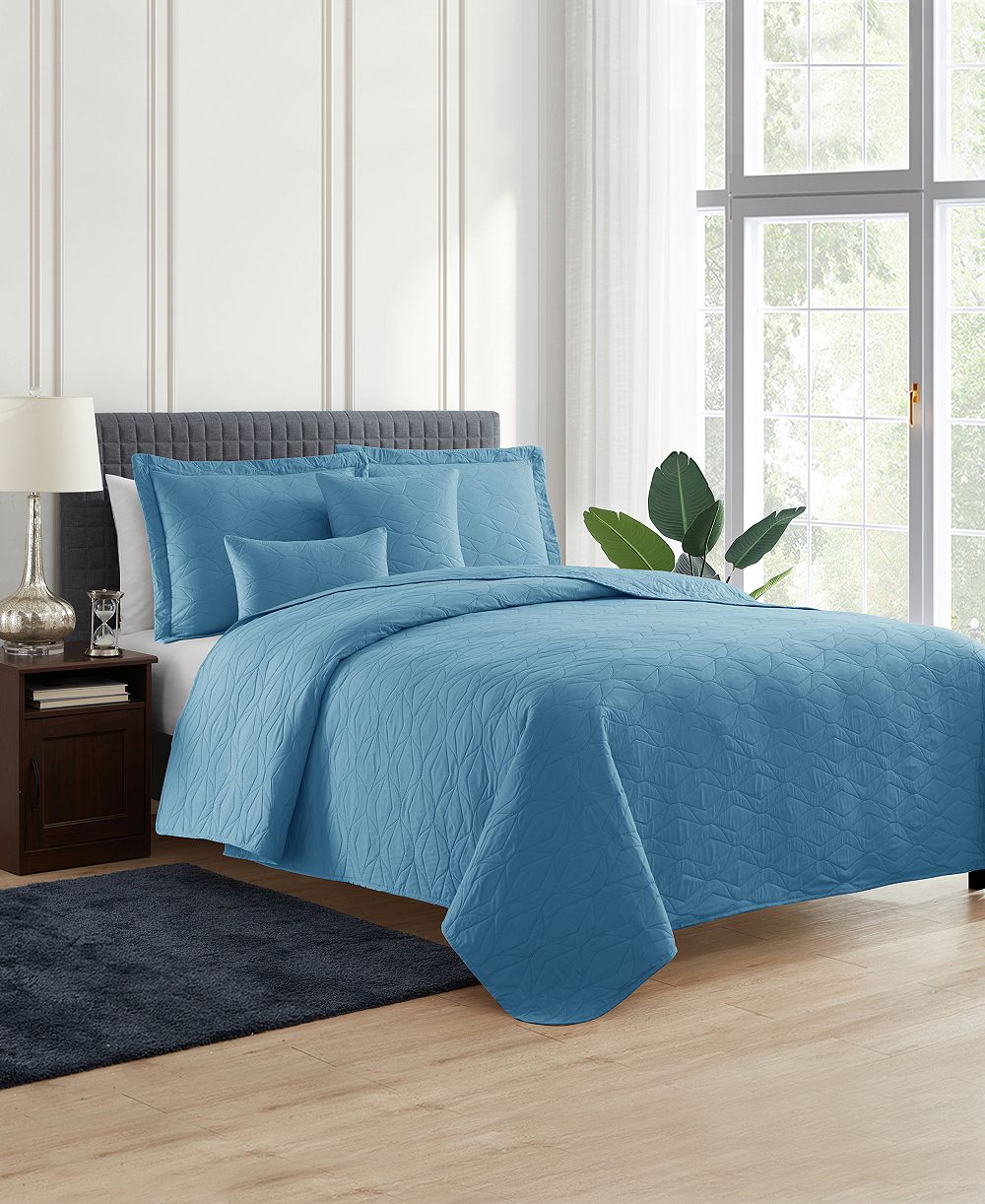 Nestl Ellipse Embossed 4-Pc. Quilt Set, Twin/Twin XL
