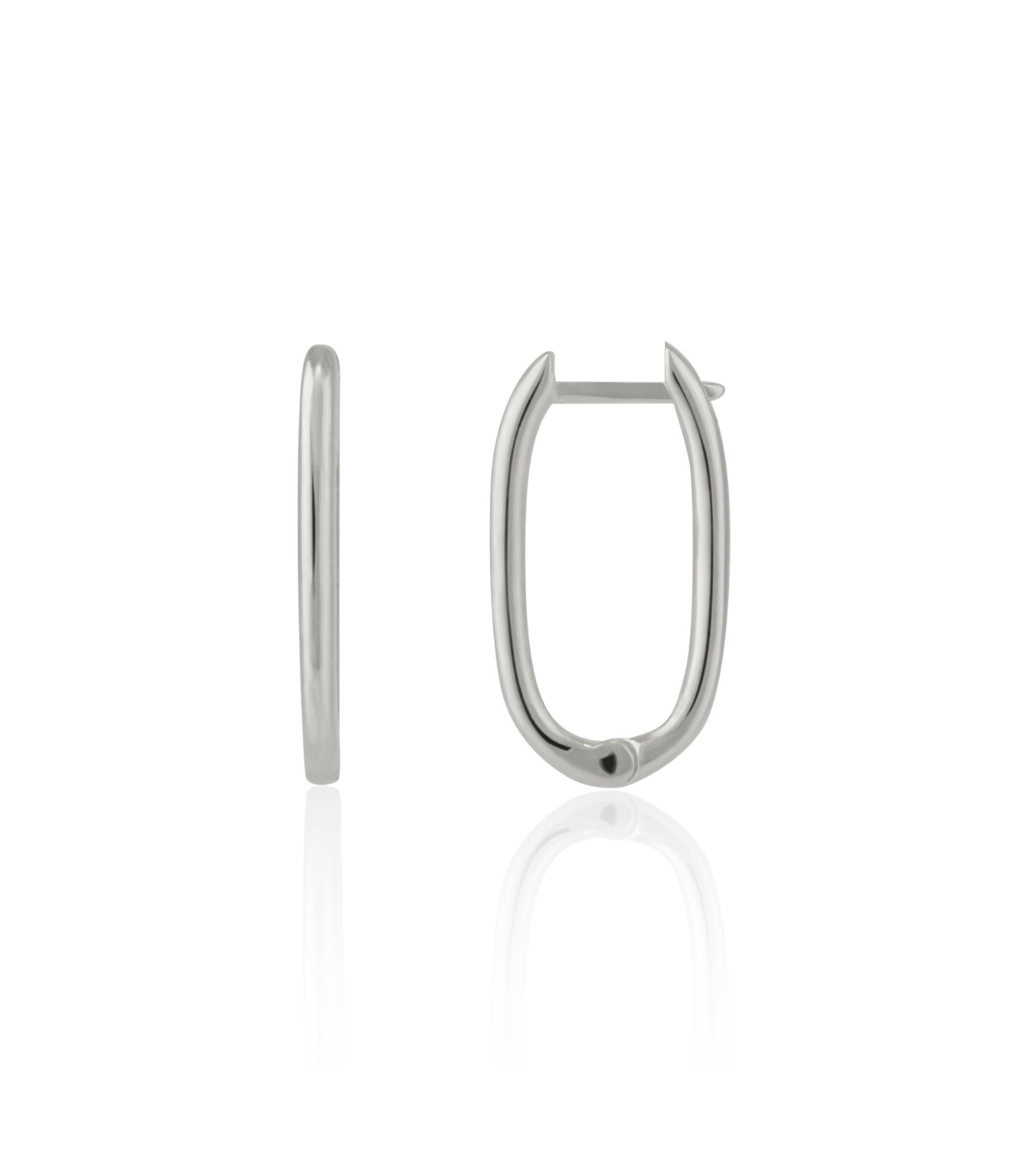 Серьги-кольца Spero London Oval Rectangular Sterling