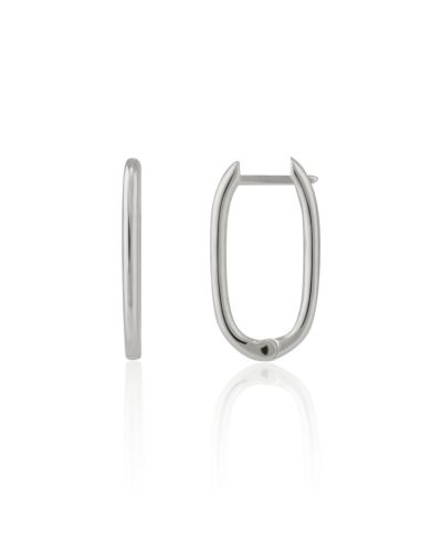 Серьги-кольца Spero London Oval Rectangular Sterling