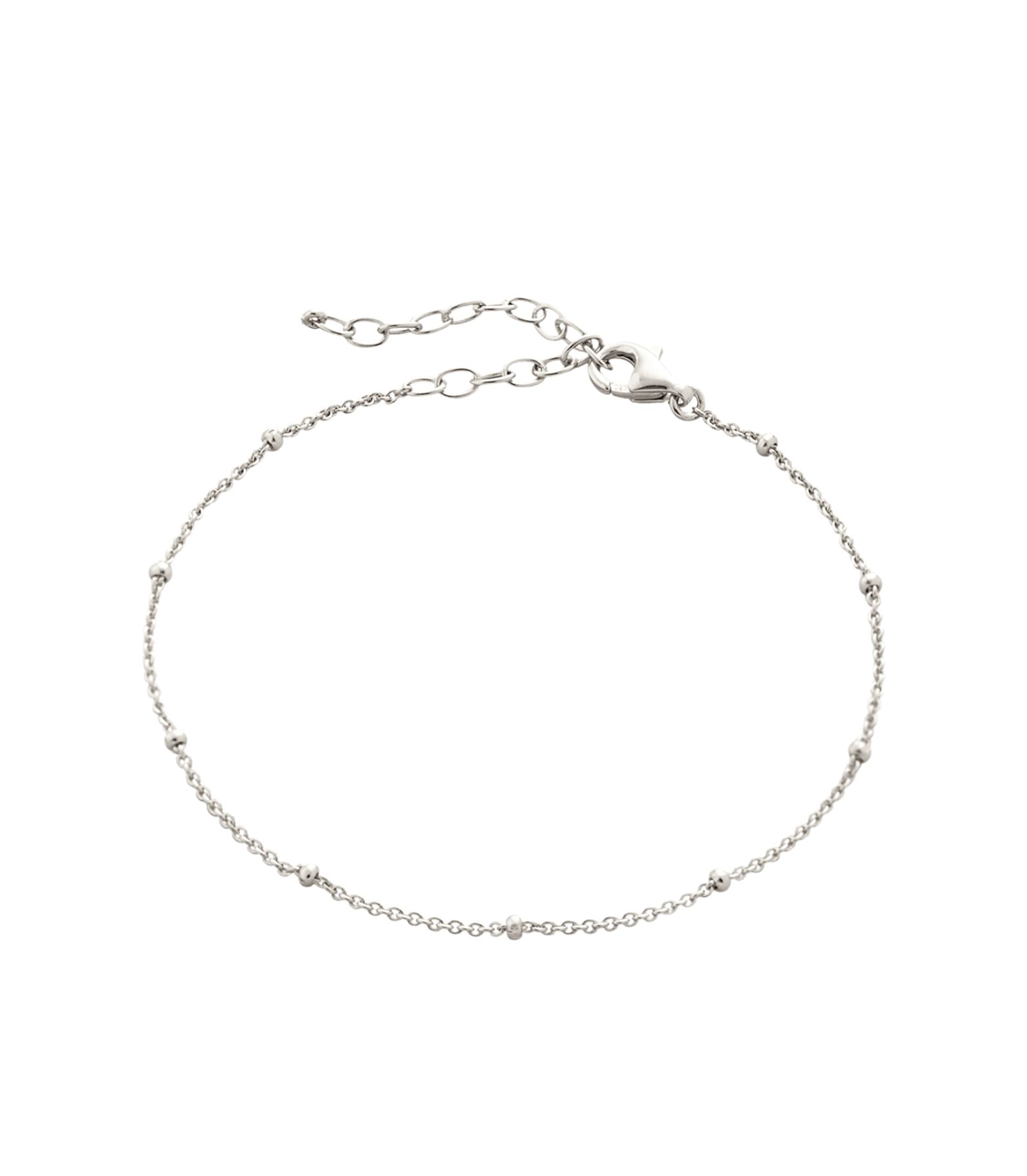 Spero London Fine Beaded Chain Bracelet Satellite in Sterling