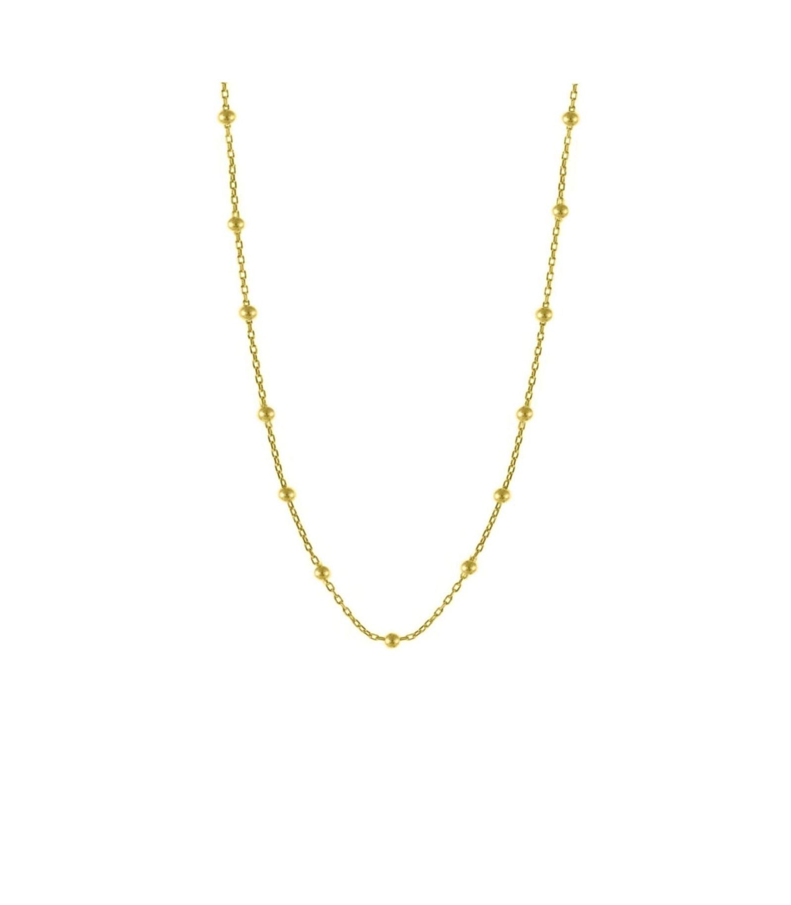 Spero London Bead Chain Sterling Satellite Necklace