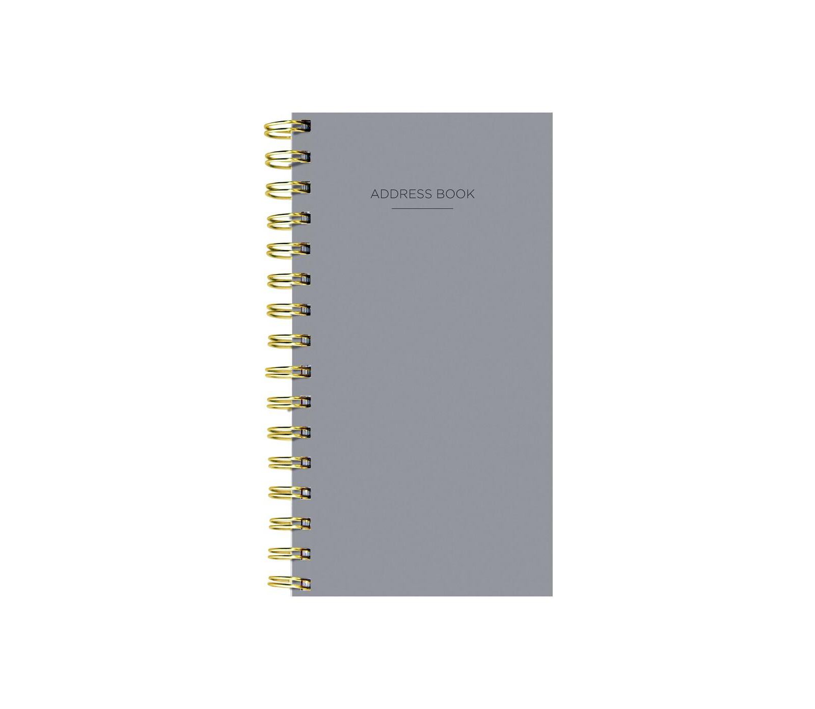 Серый блокнот-адресная книга Spiral Address Book