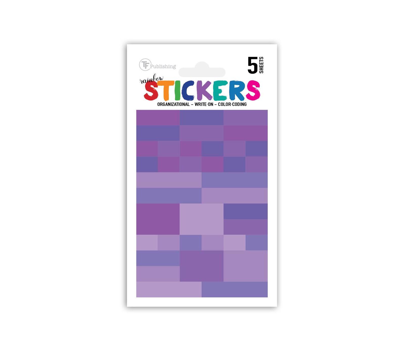 Rainbow Write-on Planner Color Coded Stickers