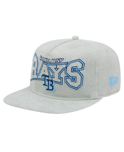 Кепка New Era Men's Gray Tampa Bay Rays Corduroy Golfer Snapback