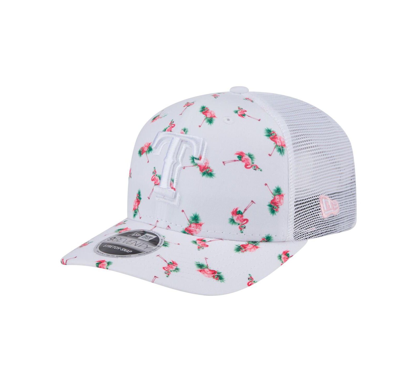 New Era мужская кепка Texas Rangers Flamingo Mesh Back 9SEVENTY Stretch-Snap