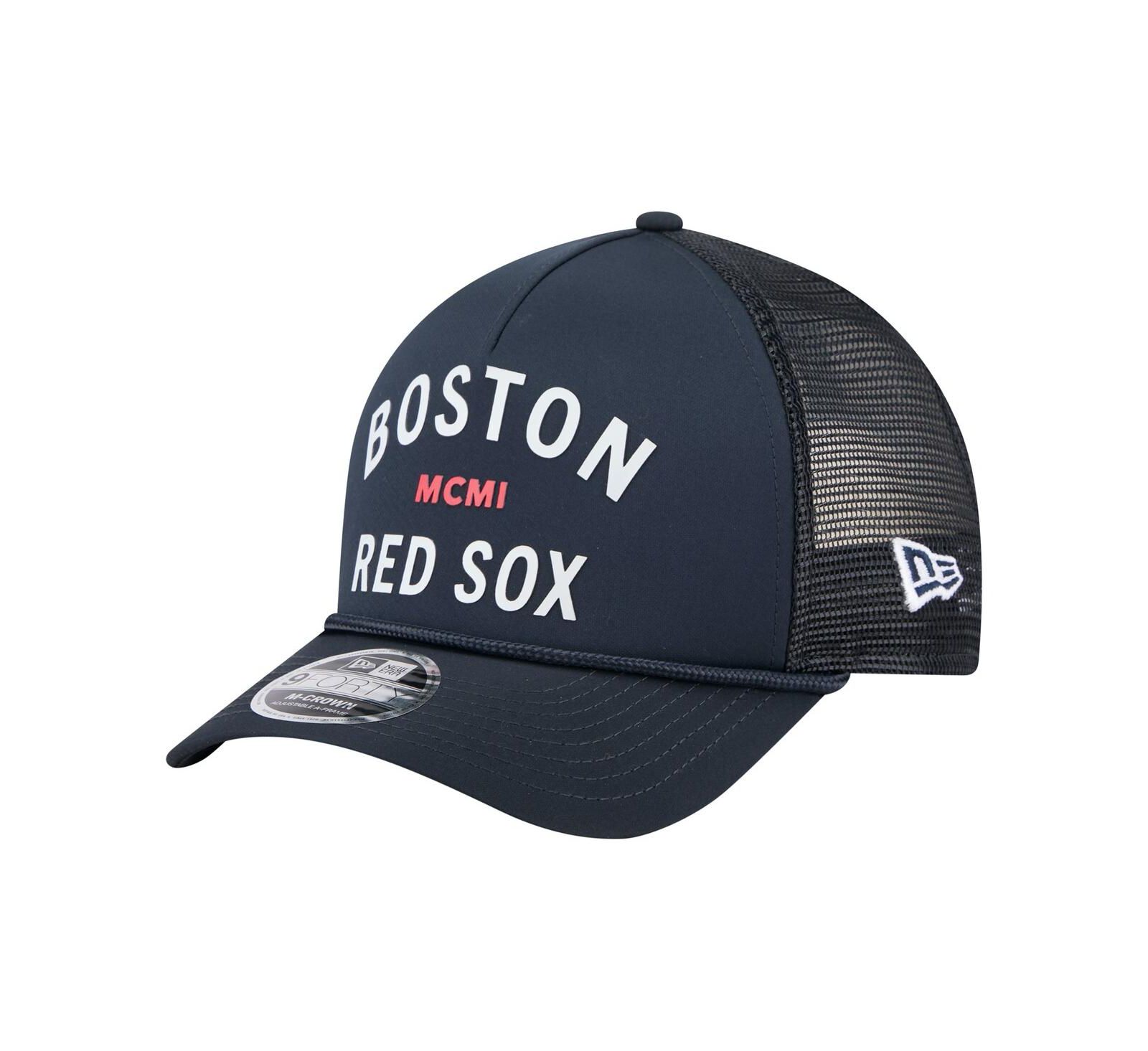 New Era Men's Navy Boston Red Sox Minimalist 9FORTY A-Frame Adjustable Hat