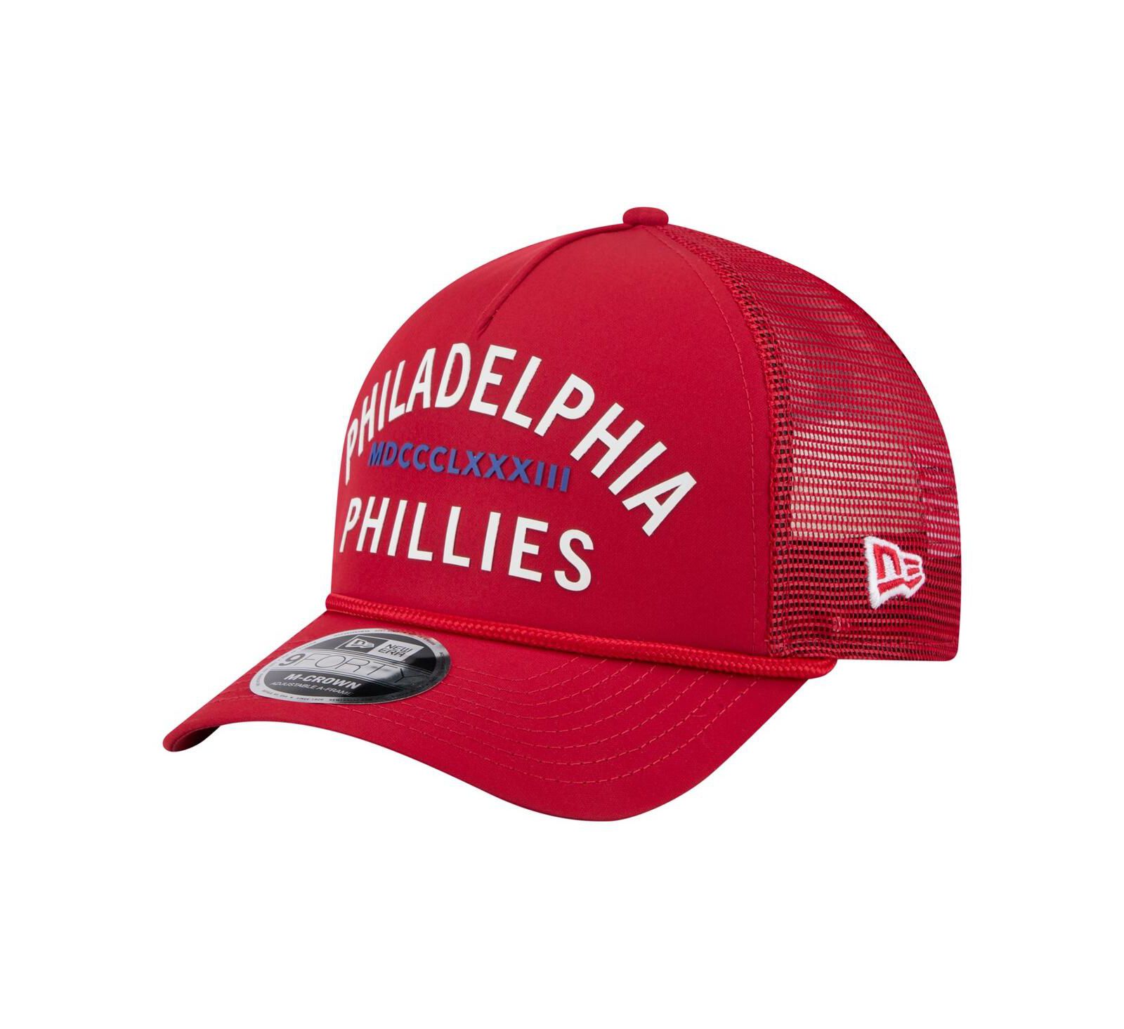 Мужская кепка New Era Red Philadelphia Phillies Minimalist 9FORTY A-Frame Adjustable