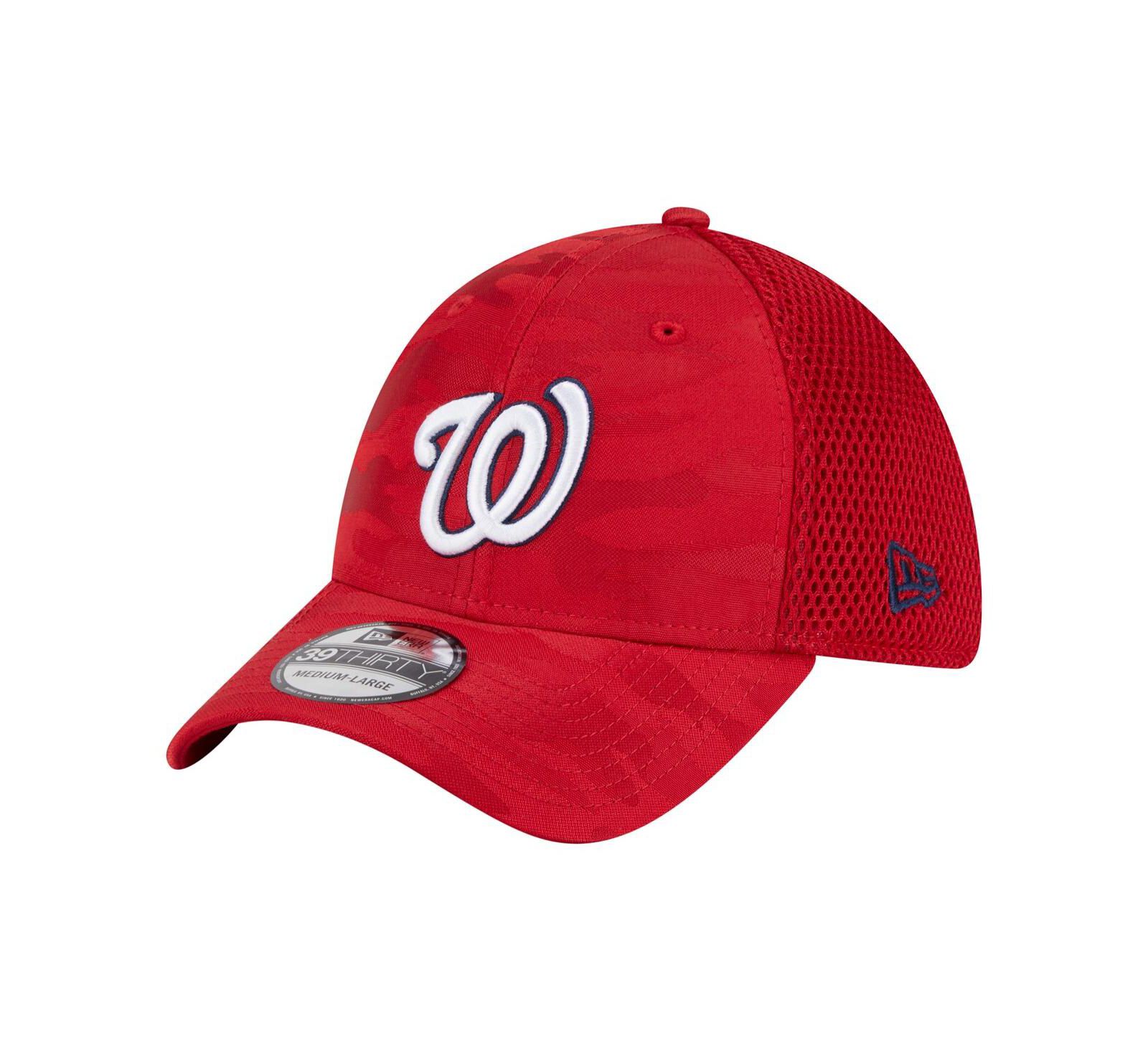 Мужская бейсболка New Era Washington Nationals Subtle Camo 39THIRTY Flex, красная