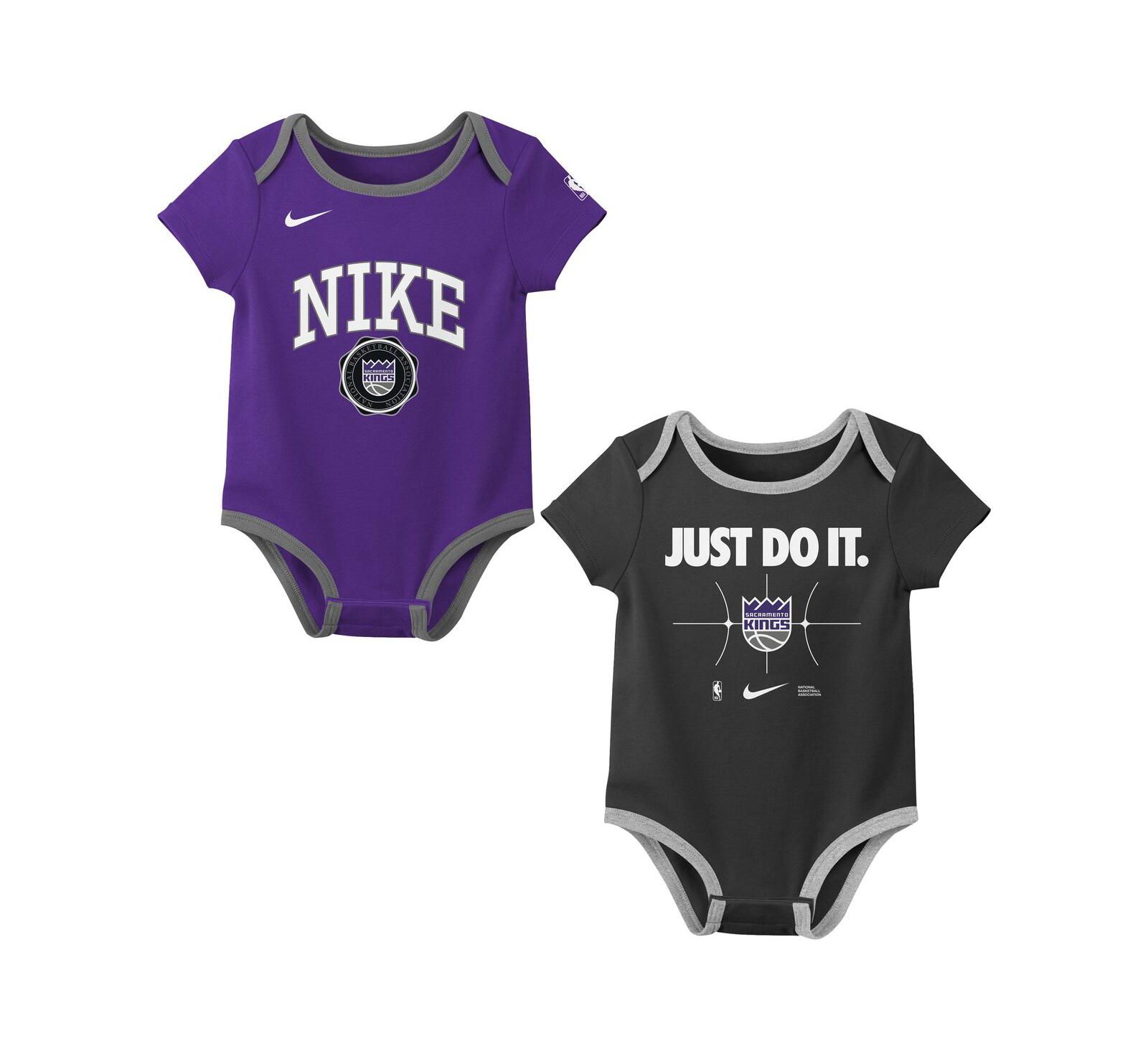 Nike Детский комплект боди для мальчиков и девочек Sacramento Kings, фиолетовый/черный