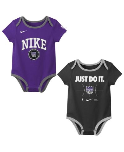 Nike Детский комплект боди для мальчиков и девочек Sacramento Kings, фиолетовый/черный