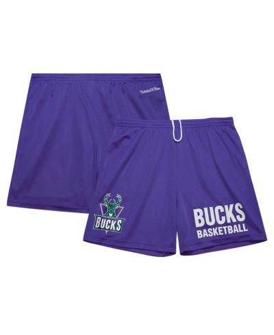 Мужские сетчатые шорты Mitchell & Ness Purple Milwaukee Bucks Hardwood Classics