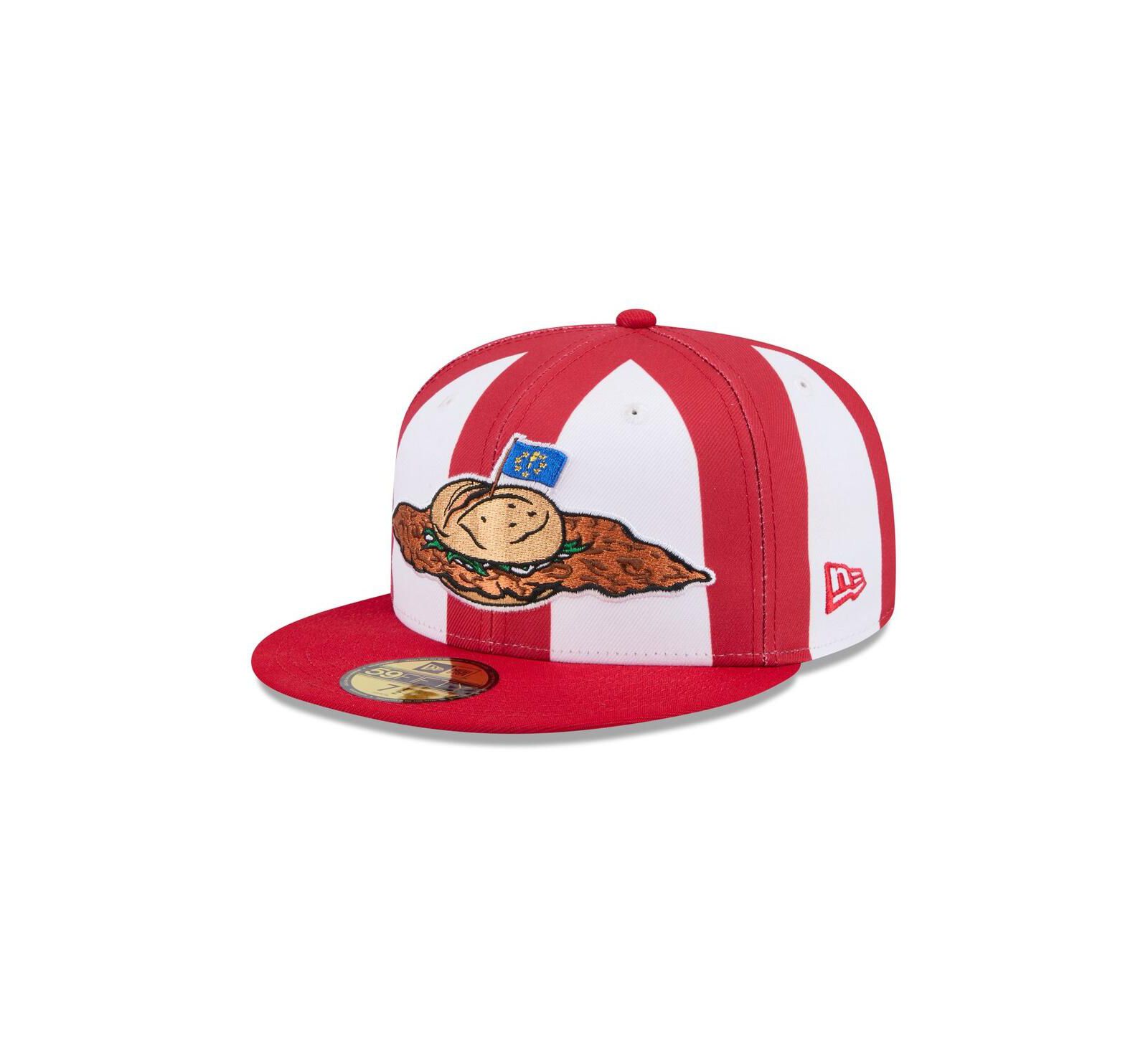 New Era Men's Red Fort Wayne Tin Caps Theme Nights 59FIFTY Fitted Hat