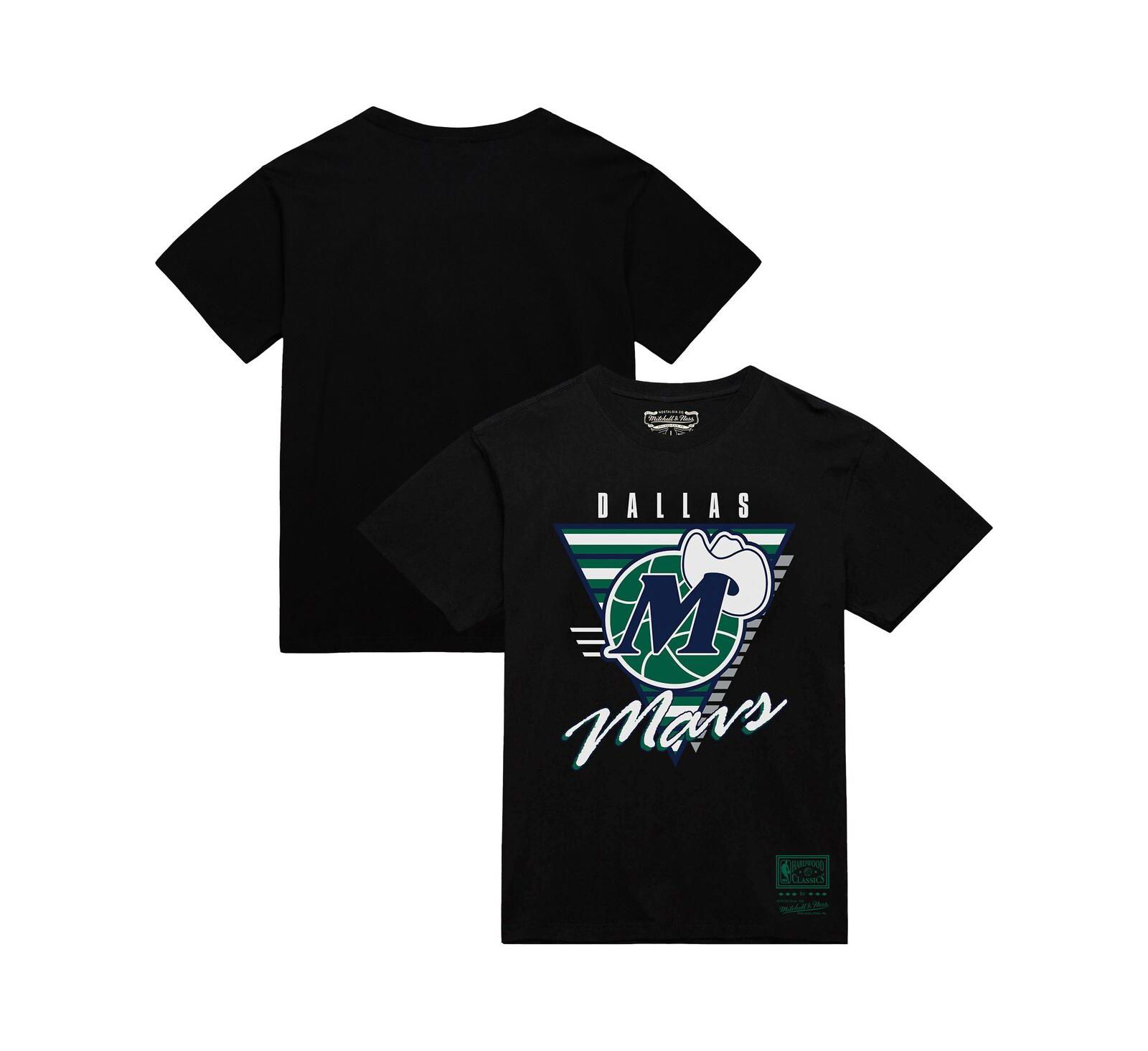 Mitchell & Ness Мужская футболка Mitchell & Ness Black Dallas Mavericks Worldwide Collection Tri-Logo