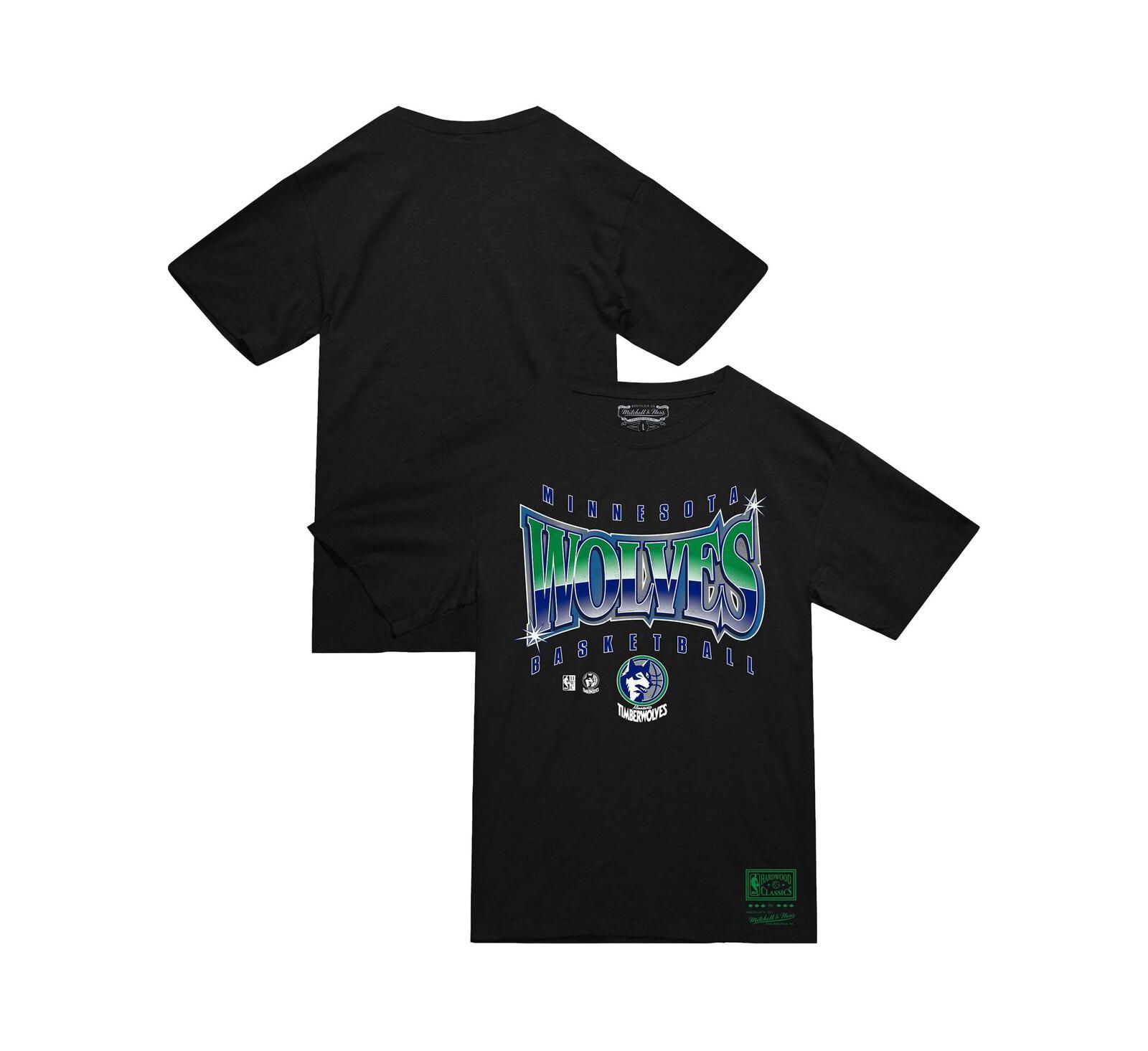 Mitchell & Ness Мужская футболка Minnesota Timberwolves Worldwide Collection Glow Up, черная