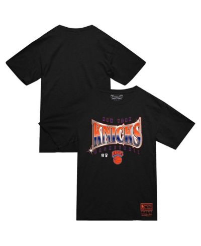 Mitchell & Ness Men's Black New York Knicks Worldwide Collection Glow Up T-Shirt