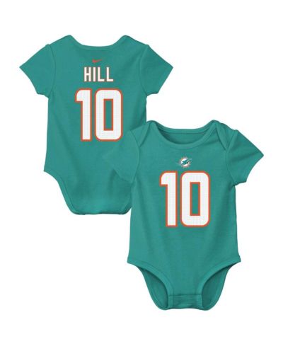 Nike боди для малышей Nike Tyreek Hill Aqua Miami Dolphins с именем и номером игрока