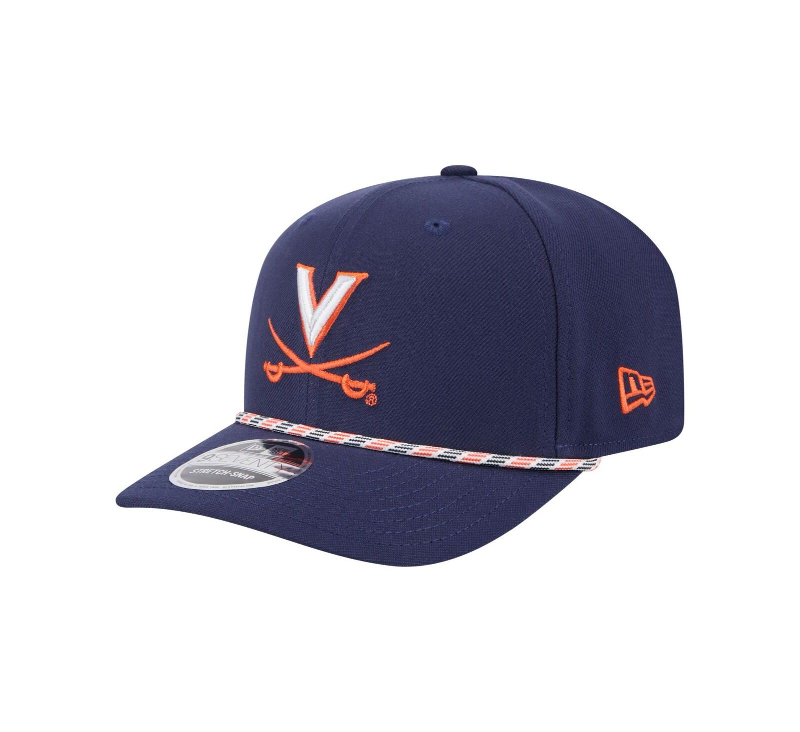 Мужская кепка New Era Navy Virginia Cavaliers Gameday Multi-Rope 9SEVENTY Stretch Snap Hat