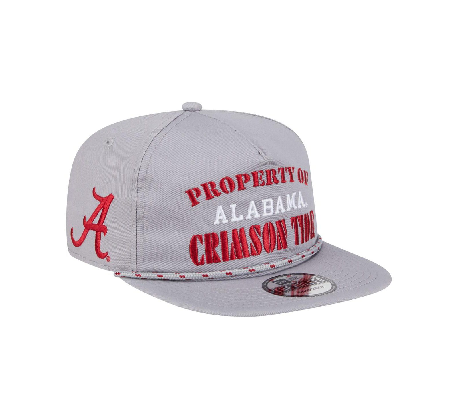 Мужская винтажная кепка New Era Alabama Crimson Tide Gray Adjustable