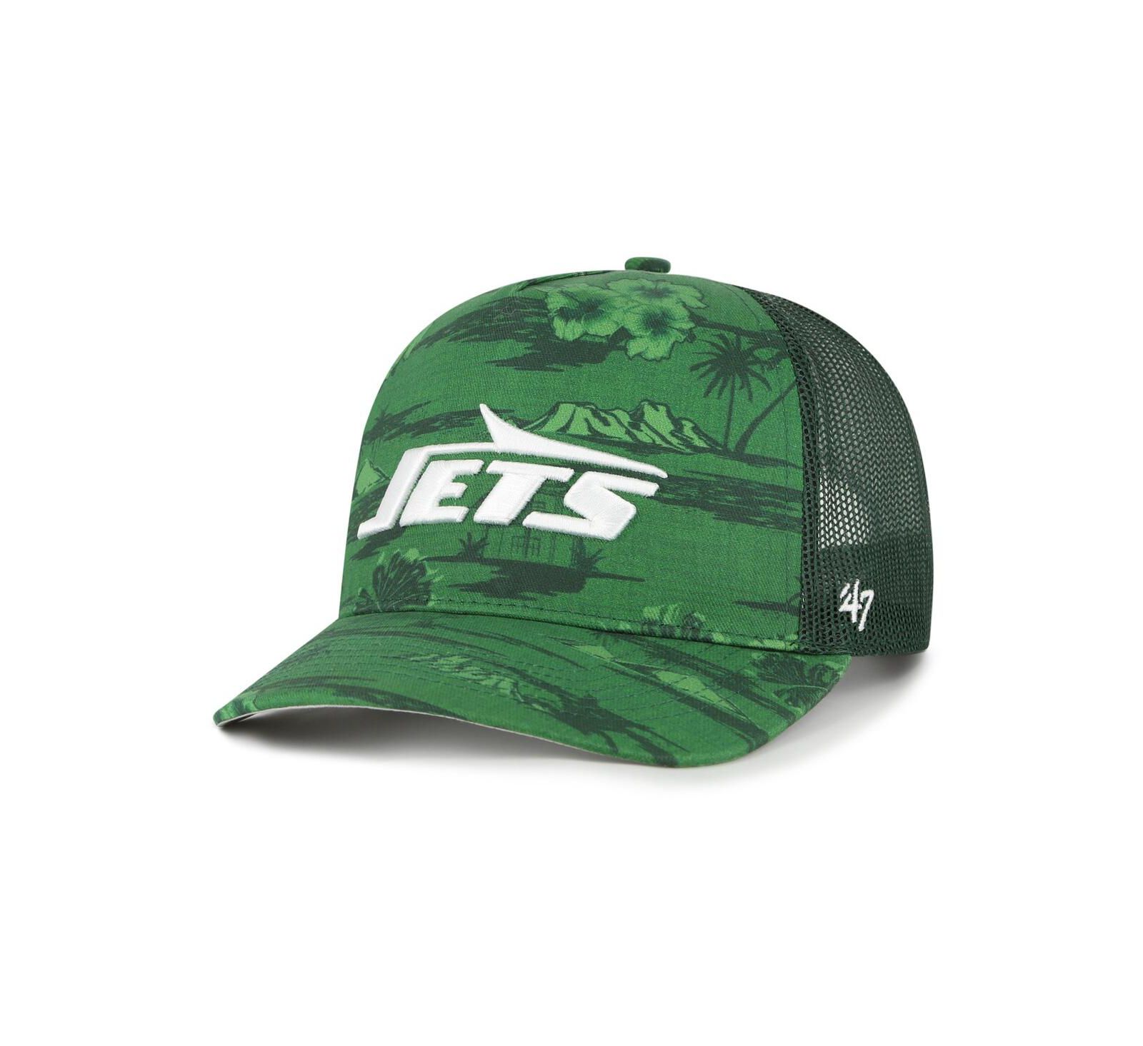 Мужская кепка '47 Brand New York Jets Fiji Trucker регулируемая, зеленая
