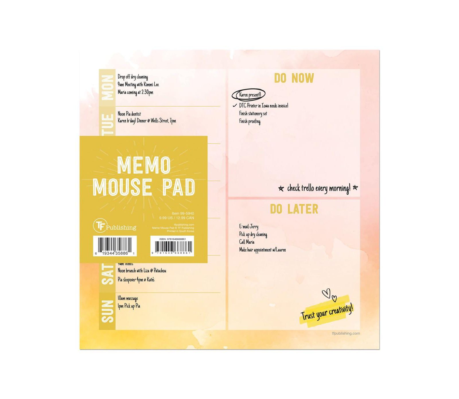 Еженедельный квадратный планинг Joy Weekly Schedule Pad