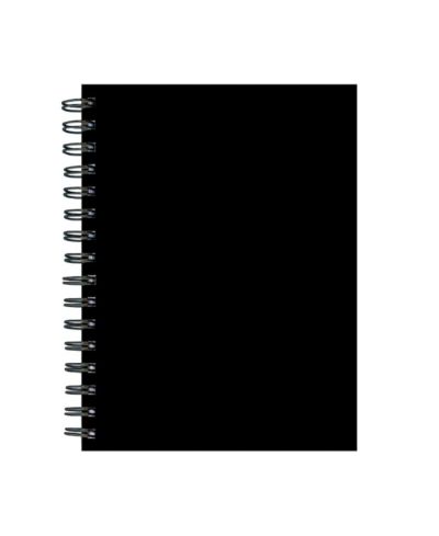Черный спиральный блокнот Business Black 7.5"x9"