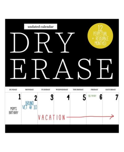 Undated 12" x 12" Dry Erase Vertical Wall Calendar