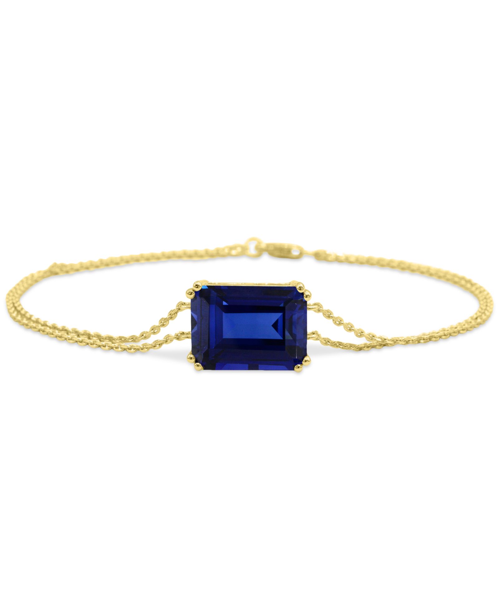Gemstone Bracelet in 14k Gold-Plated Sterling Silver