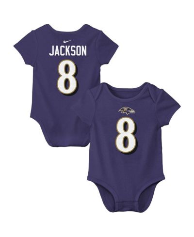 Детский боди Nike Lamar Jackson Purple Baltimore Ravens с именем и номером игрока