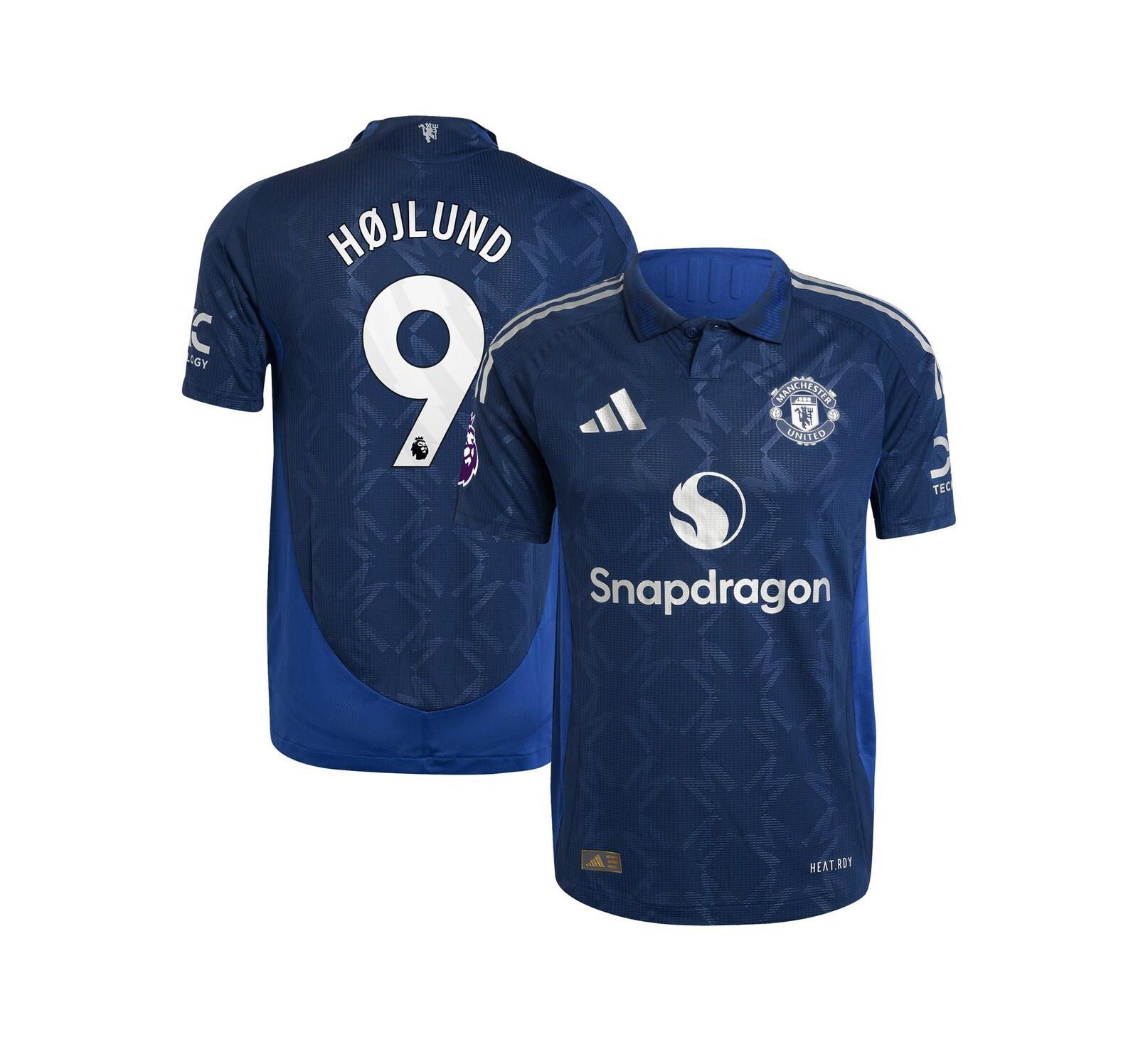 Мужская игровая джерси Adidas Rasmus Hojlund Navy Manchester United 2024/25 Away Authentic Player